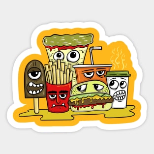 Fast food monster Sticker